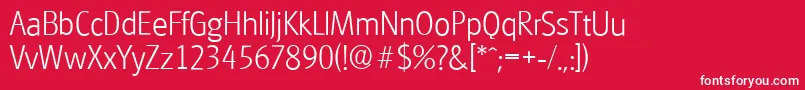 GlasgowserialXlightRegular Font – White Fonts on Red Background
