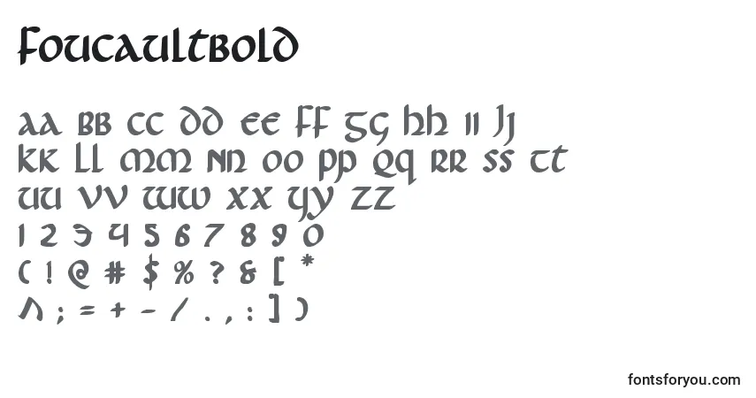 Schriftart Foucaultbold – Alphabet, Zahlen, spezielle Symbole