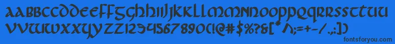 Foucaultbold Font – Black Fonts on Blue Background