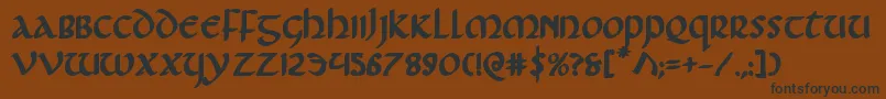Foucaultbold Font – Black Fonts on Brown Background
