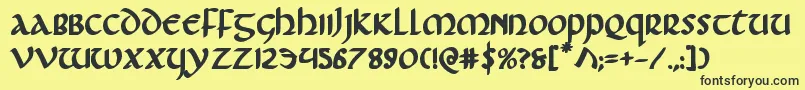 Foucaultbold Font – Black Fonts on Yellow Background