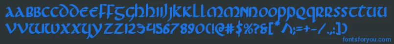 Foucaultbold Font – Blue Fonts on Black Background