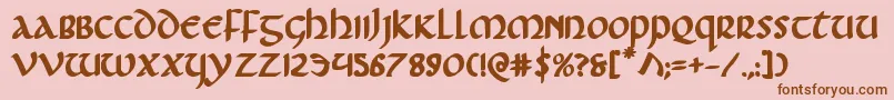 Foucaultbold Font – Brown Fonts on Pink Background