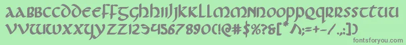 Foucaultbold Font – Gray Fonts on Green Background