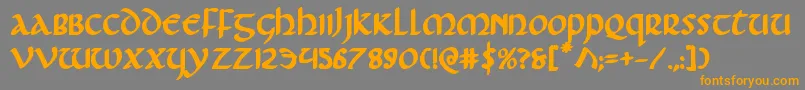 Foucaultbold Font – Orange Fonts on Gray Background