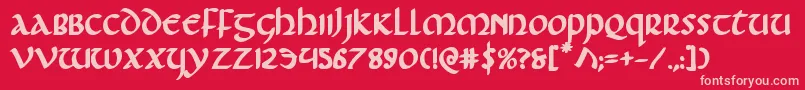 Foucaultbold Font – Pink Fonts on Red Background