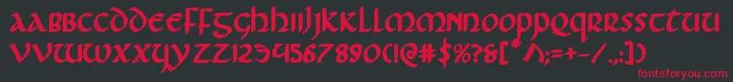 Foucaultbold Font – Red Fonts on Black Background