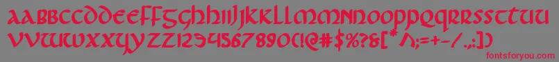 Foucaultbold Font – Red Fonts on Gray Background