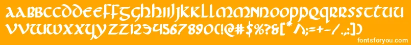 Foucaultbold Font – White Fonts on Orange Background