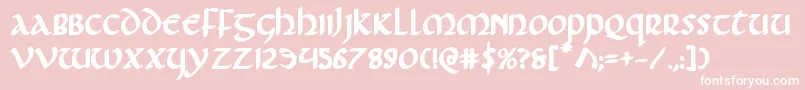 Foucaultbold Font – White Fonts on Pink Background