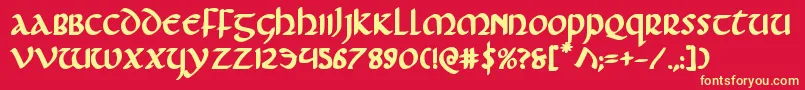 Foucaultbold Font – Yellow Fonts on Red Background