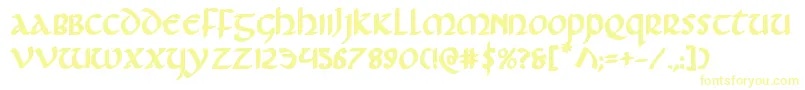 Foucaultbold Font – Yellow Fonts on White Background