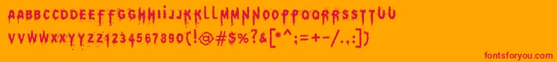 MbThinkTwice Font – Red Fonts on Orange Background