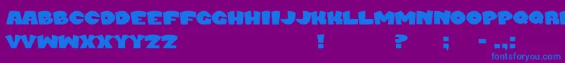 MurderblockBold Font – Blue Fonts on Purple Background