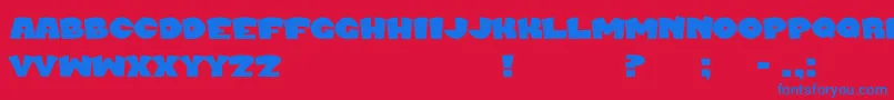 MurderblockBold Font – Blue Fonts on Red Background