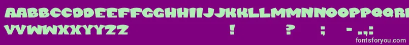 MurderblockBold Font – Green Fonts on Purple Background