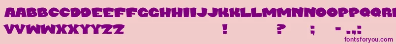 MurderblockBold Font – Purple Fonts on Pink Background