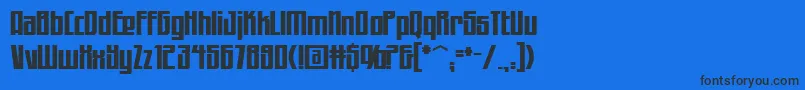 Workingman Font – Black Fonts on Blue Background