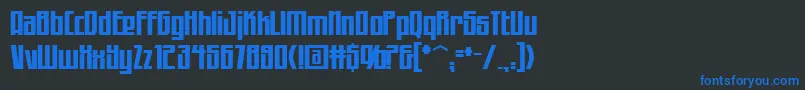 Workingman Font – Blue Fonts on Black Background