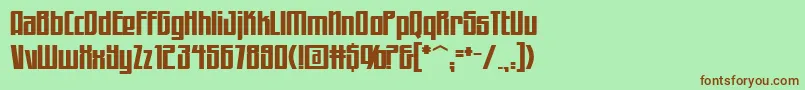 Workingman Font – Brown Fonts on Green Background