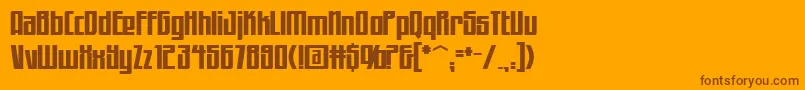 Workingman Font – Brown Fonts on Orange Background