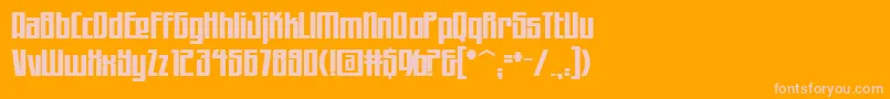 Workingman Font – Pink Fonts on Orange Background