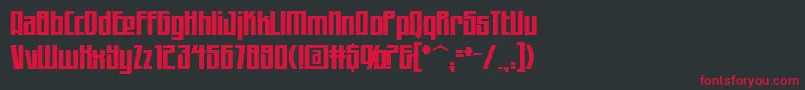 Workingman Font – Red Fonts on Black Background
