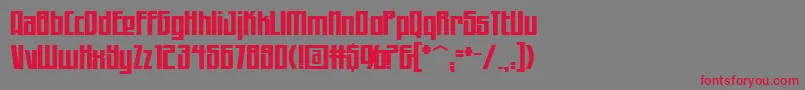 フォントWorkingman – 赤い文字の灰色の背景