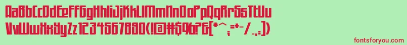 Workingman Font – Red Fonts on Green Background