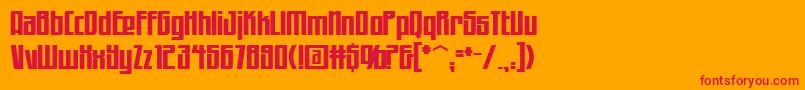 Workingman Font – Red Fonts on Orange Background