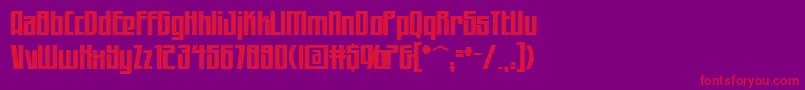 Workingman Font – Red Fonts on Purple Background