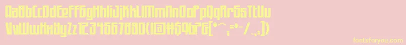 Workingman Font – Yellow Fonts on Pink Background