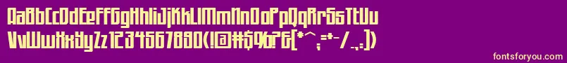 Workingman Font – Yellow Fonts on Purple Background