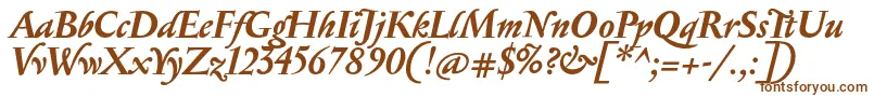 SerapionBolditalic Font – Brown Fonts on White Background