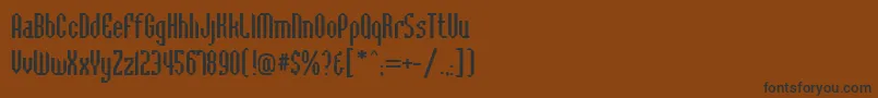 BaccusBevelRegular Font – Black Fonts on Brown Background