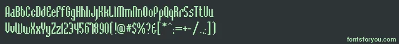 BaccusBevelRegular Font – Green Fonts on Black Background