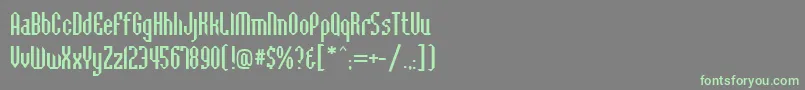 BaccusBevelRegular Font – Green Fonts on Gray Background