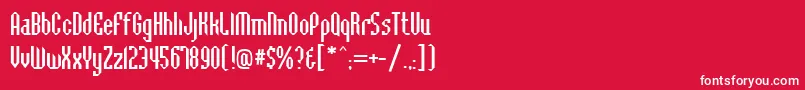 BaccusBevelRegular Font – White Fonts on Red Background