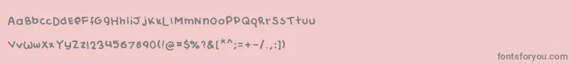 フォントLemonsCanFly – ピンクの背景に灰色の文字