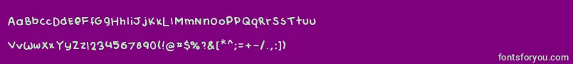 Шрифт LemonsCanFly – зелёные шрифты на фиолетовом фоне