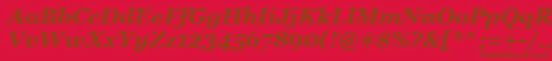 MsReferenceSerifРџРѕР»СѓР¶РёСЂРЅС‹Р№РљСѓСЂСЃРёРІ Font – Brown Fonts on Red Background