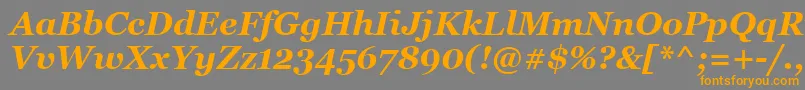 MsReferenceSerifРџРѕР»СѓР¶РёСЂРЅС‹Р№РљСѓСЂСЃРёРІ Font – Orange Fonts on Gray Background