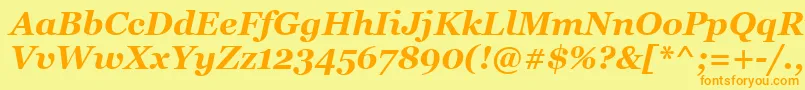 MsReferenceSerifРџРѕР»СѓР¶РёСЂРЅС‹Р№РљСѓСЂСЃРёРІ Font – Orange Fonts on Yellow Background