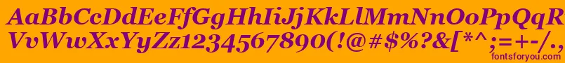 MsReferenceSerifРџРѕР»СѓР¶РёСЂРЅС‹Р№РљСѓСЂСЃРёРІ Font – Purple Fonts on Orange Background