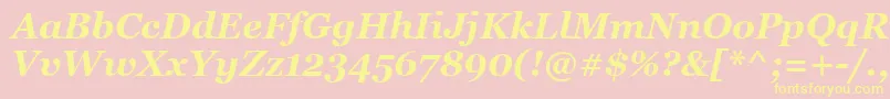 MsReferenceSerifРџРѕР»СѓР¶РёСЂРЅС‹Р№РљСѓСЂСЃРёРІ Font – Yellow Fonts on Pink Background