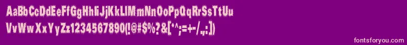 Prick Font – Pink Fonts on Purple Background