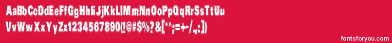 Prick Font – White Fonts on Red Background