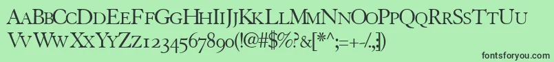 Tiascoosscapsssk Font – Black Fonts on Green Background