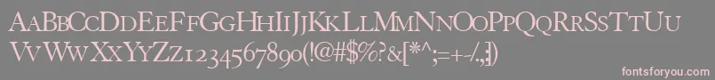 Tiascoosscapsssk Font – Pink Fonts on Gray Background