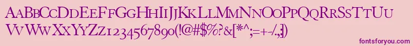 Tiascoosscapsssk Font – Purple Fonts on Pink Background